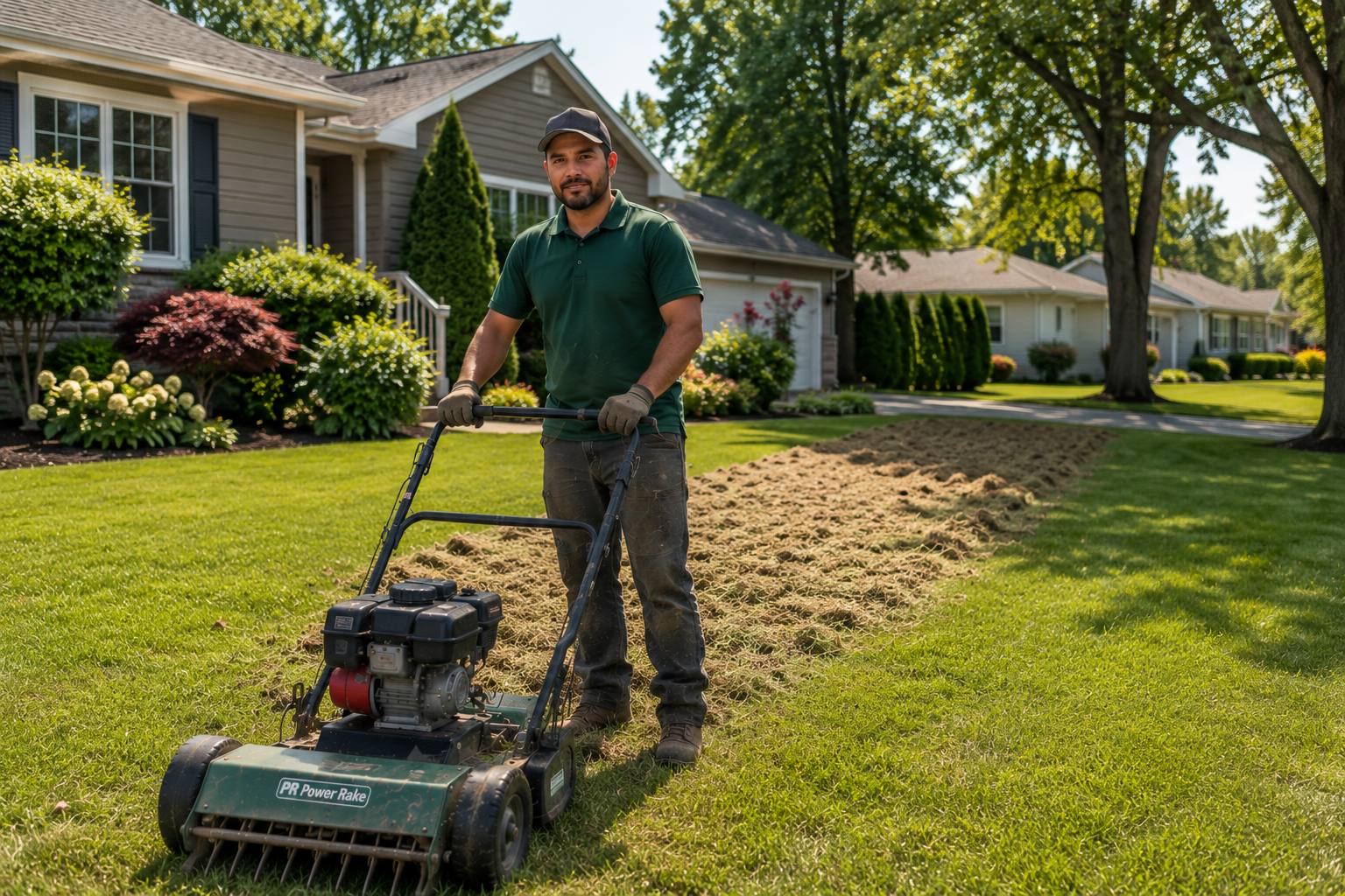 Professional power raking service